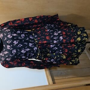 Boden Floral Long Sleeve Dress with Belt